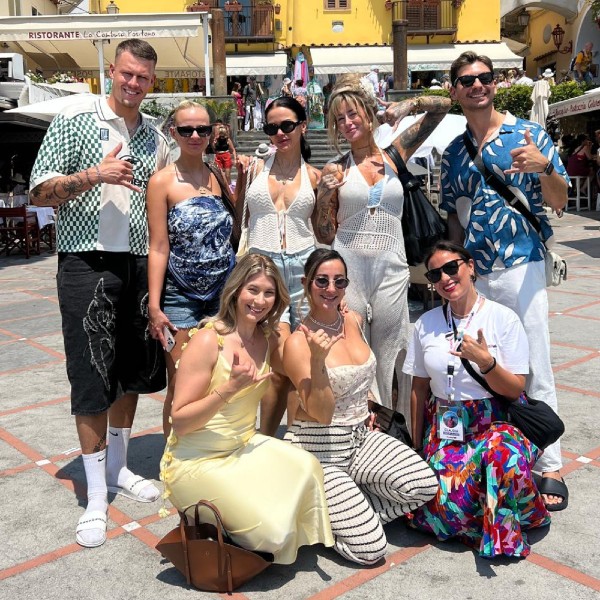 Emil Renmarker, Olivia My svensson, Victoria Eklund, Trubbeltanja, Daniel Norlin, Denisa Pasku, Antonija Mandir Creator Sweden influencers på kreatörsresa i Italien.